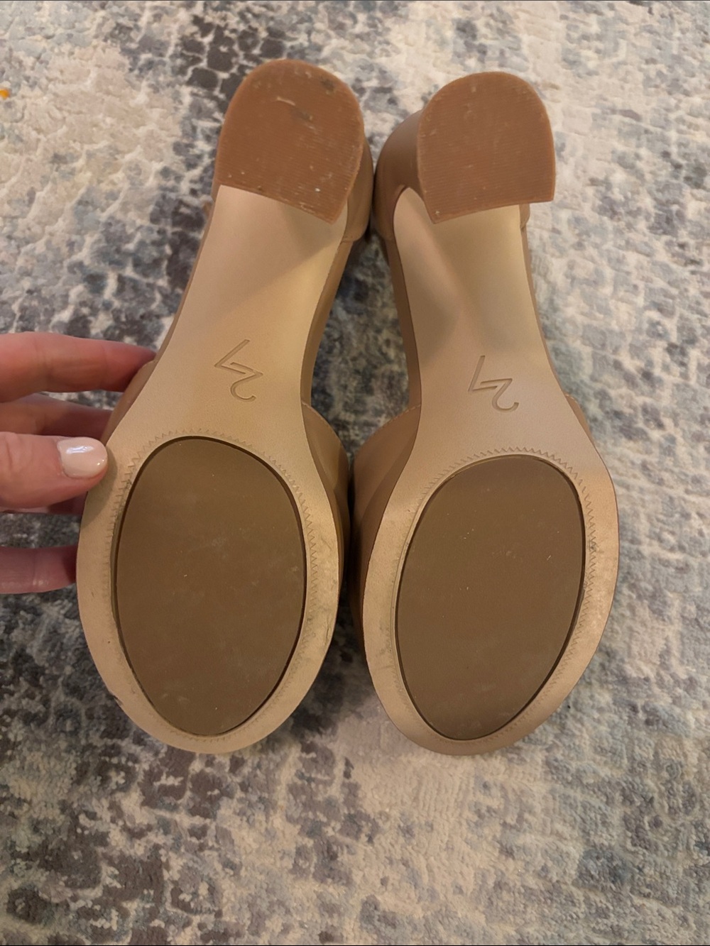 27 Edit by Naturalizer “Delphie” Women's Ankle-Strap Platform Sandals in Nude 6M - Picture 3 of 8
